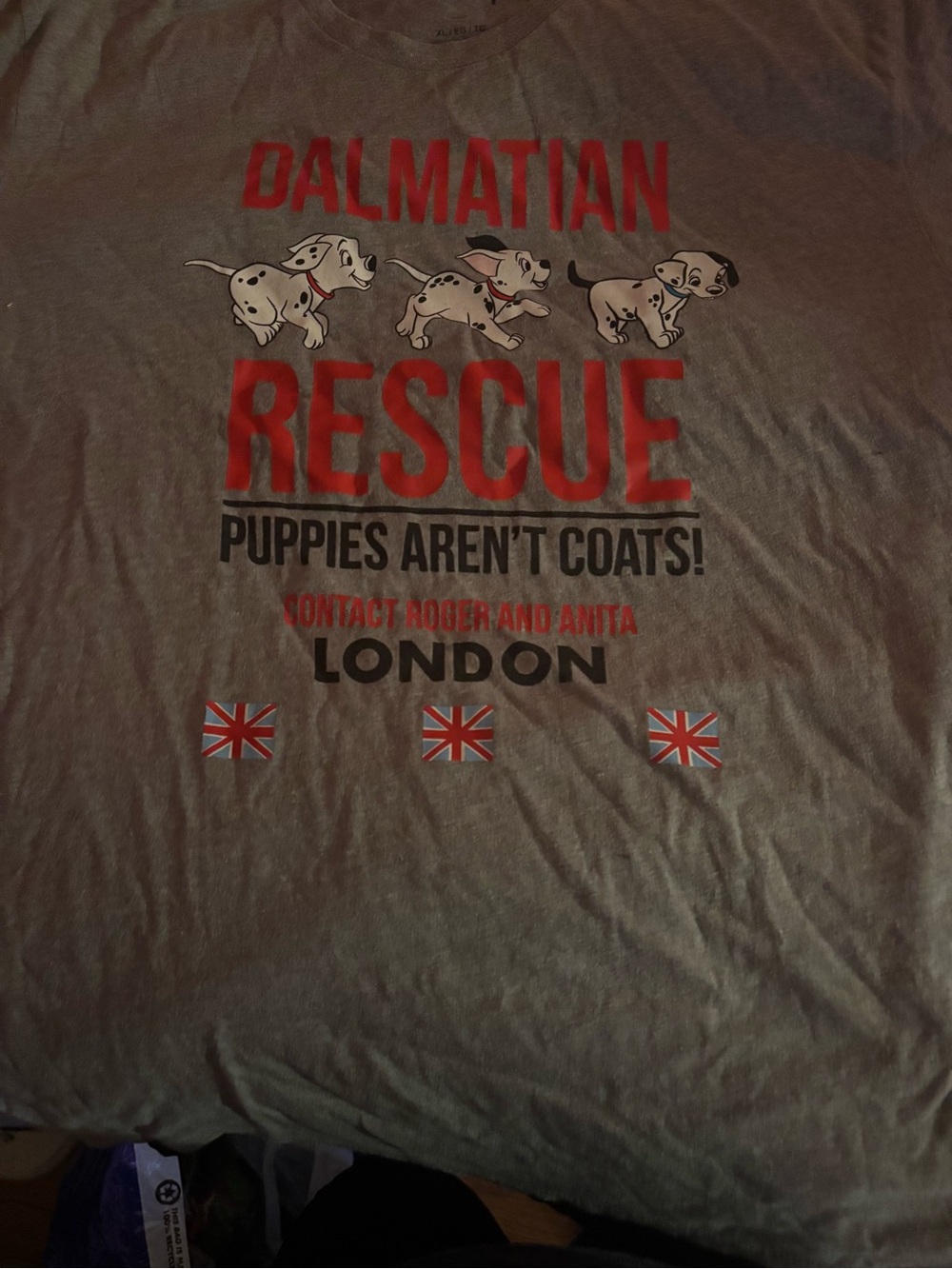 Disney Grey Tee with Red Dalmatian Graphic